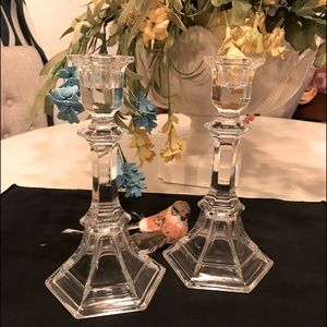 Glass Candle Stick Holders